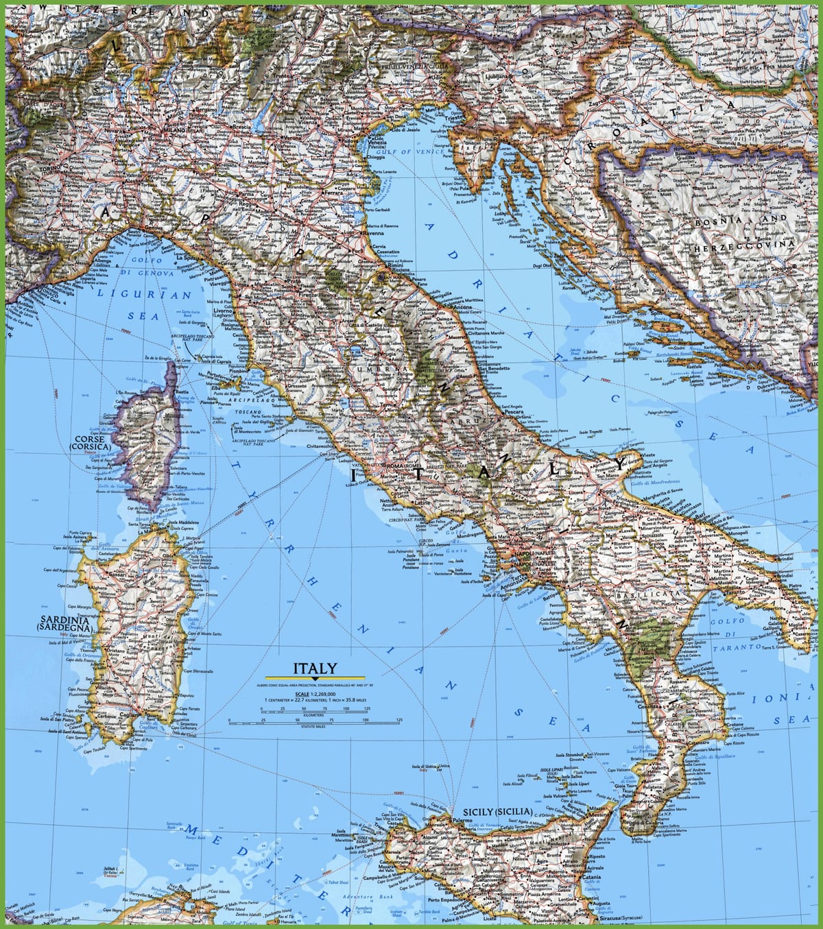 grande mappa mappa di Italia
