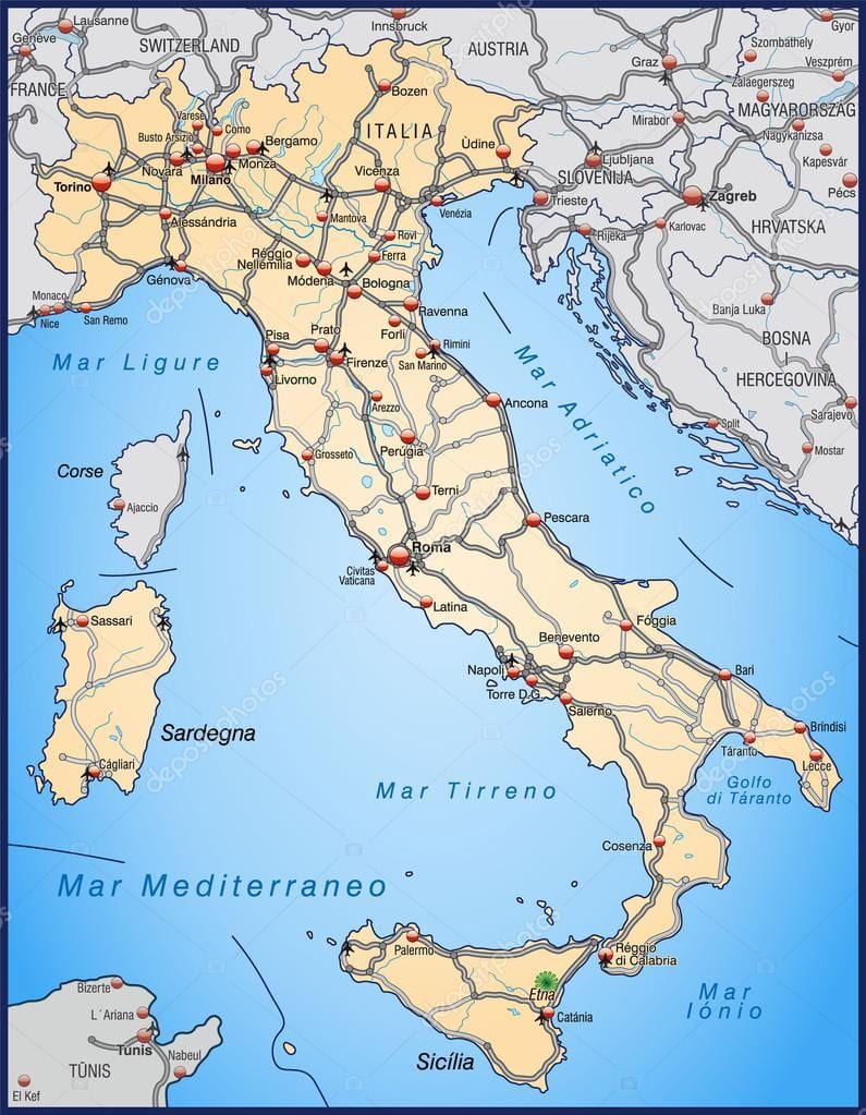 Italia autostrada mappa