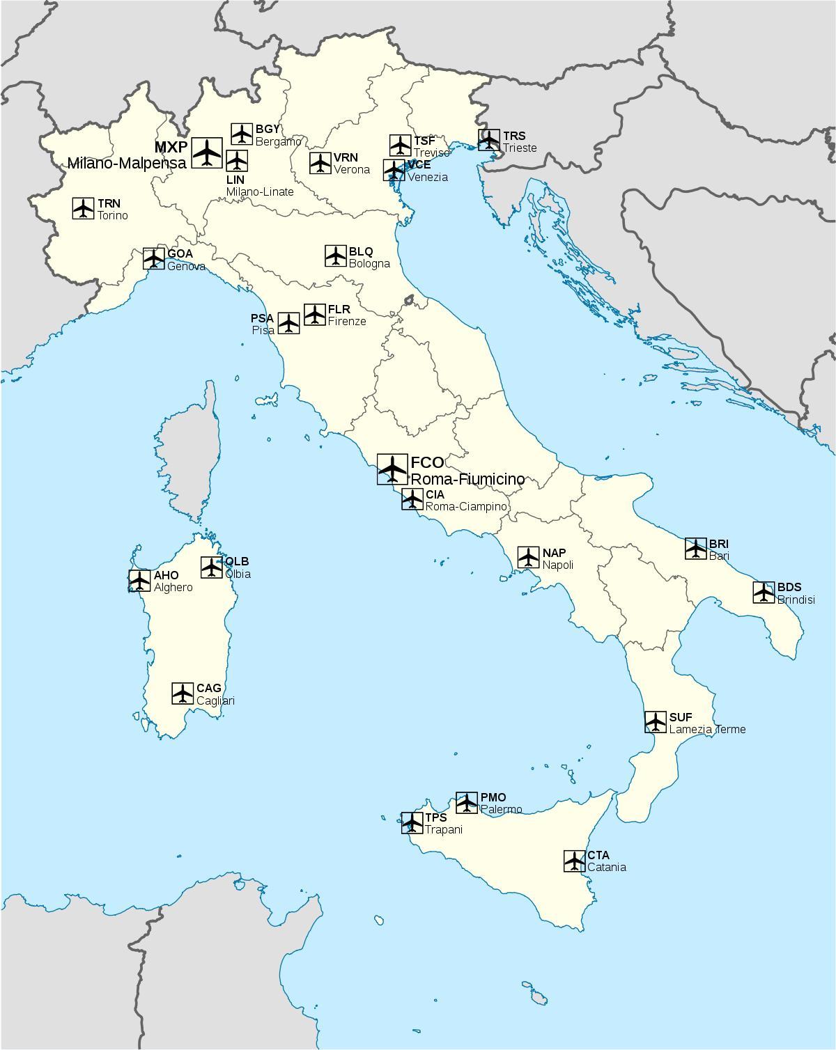 Italia Aeroporto Mappa 