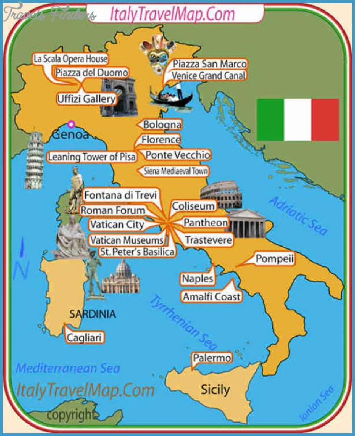 Italia attrazioni mappa