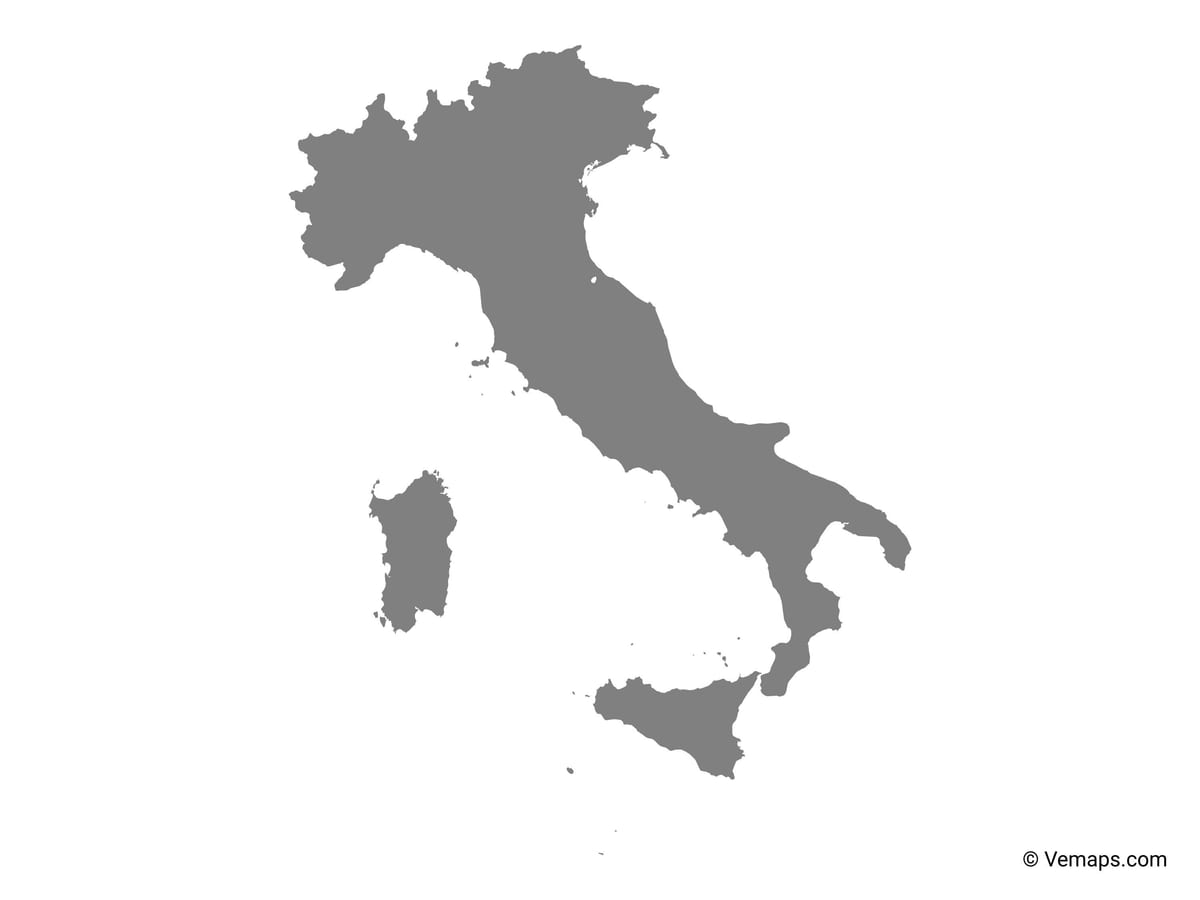 mappa di Italia di vettore