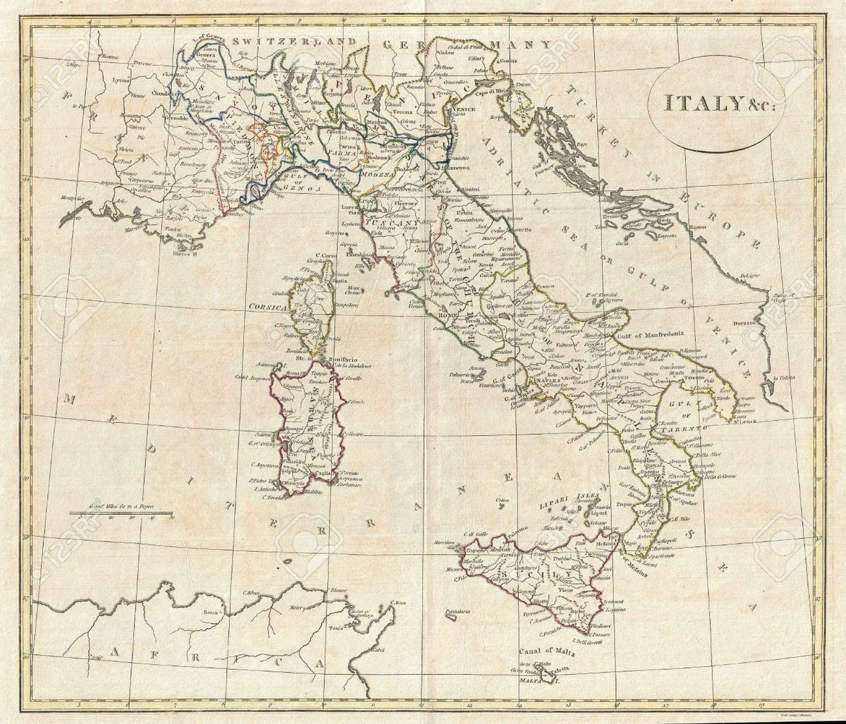 mappa dell'Italia antica