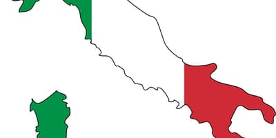 Mappa di bandiera Italia