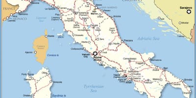 Mappa di Italia di capitale