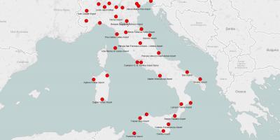 Mappa di Italia mostrare agli aeroporti