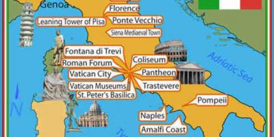 Italia attrazioni mappa