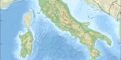 Mappa di Italia di elevazione