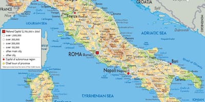 Italia geografia mappa