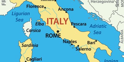 Mappa di Italia del mare