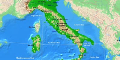Mappa di Italia di monti