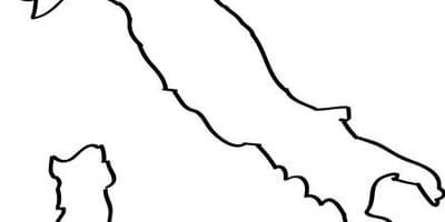 Mappa di Italia di disegno