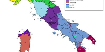 Mappa di Italia linguistica