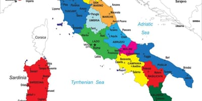 Mappa di Italia politica